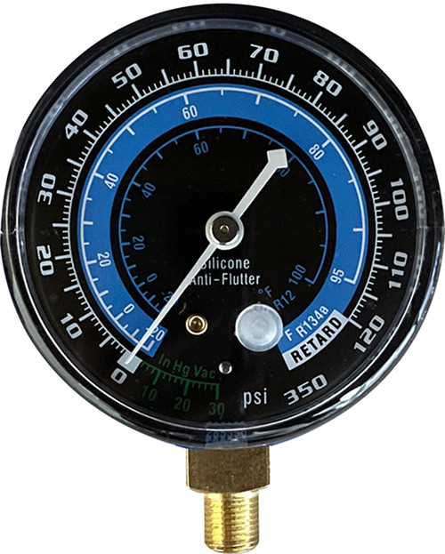 PG14 - R-12 & R-134A, LOW SIDE REPLACEMENT GAUGE, PSI, F°