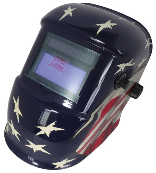 PG330 - AUTO-DARKENING WELDING HELMET, USA FLAG DESIGN, DIN 4 & DIN 9-13