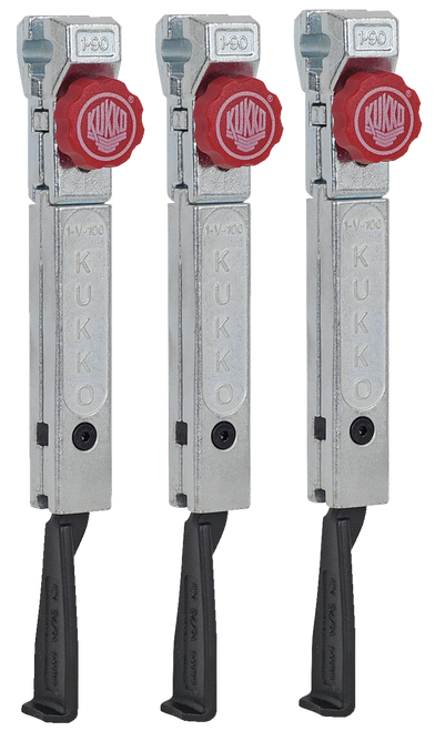 3 extremely narrow, quick adjusting jaws (set) 7 7/8 200 mm