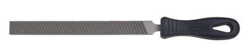 Brake caliper file with handle and flat scraper on the front