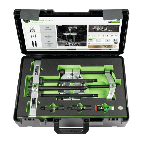 Separating-set with quick clam ping pressure spindle ø 1 up to 6 1/8 / 15 3/4 ø25-155 mm/400 mm