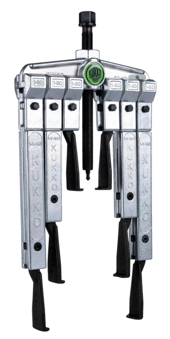 2-jaw puller with extremely narrow jaws, set reach / (4.5 US t) 4 3/4 / 3 7/8 up to 9 7/8 120 mm / 100-200-250 mm