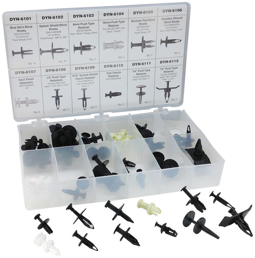 PG293 - ASSORTIMENT DE RETENEURS DE TYPE POUSSOIR DE 60 PIÈCES