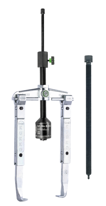 Universal 2-jaw puller with hydraulic spindle & extended  jaws /  (11 US t) 13 3/4 x 11 7/8 350 x 300 mm
