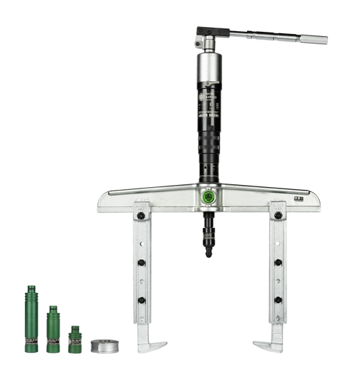 2-jaw puller with short hydraulic spindle /  (11 US t) 13 3/4 x 7 7/8 350 x 200 mm