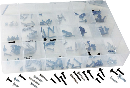 PG293 - ASSORTIMENT UNIVERSEL 185 PIÈCES À VIS À VIS DE FINITION UNIVERSELLE