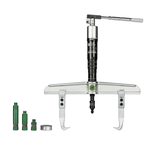 Universal 2-jaw puller with adjustable reach & hydraulic spindle(16.5 US t) 20 1/2 x 520 x 300-500 mm