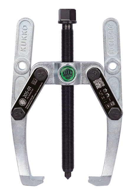 Universal 2-jaw puller with adjustable reach & swiveling jaws /  (5 US t) 5 7/8 x 5 7 /8 150 x 150 mm