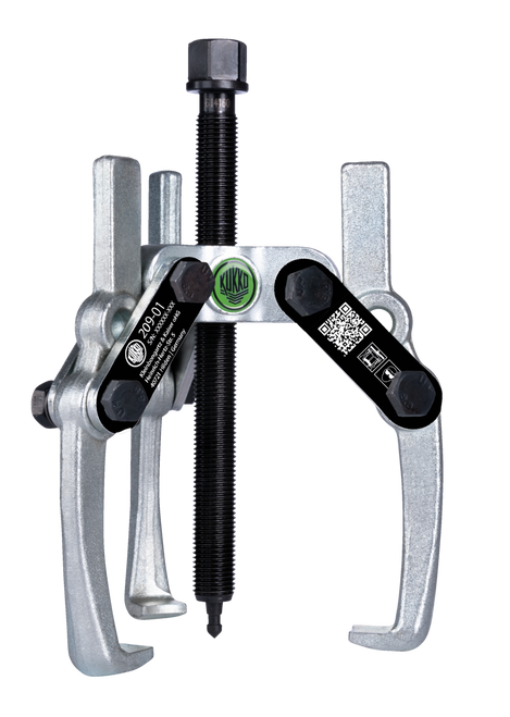 Universal 3-jaw puller with adjustable reach & swiveling jaws /  (2 US t) 7 x 4 7/8 170 x 125 mm