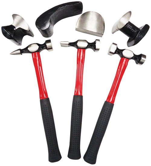 PG309 - 7PC H/D BODY&FENDER HAMMER SET W/FIBERGLASS HDLS