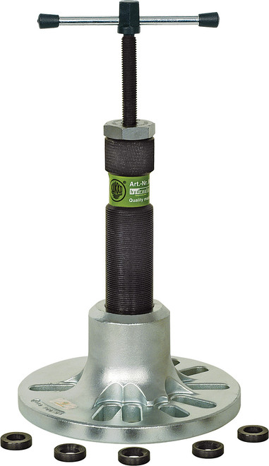 PG230 - HYDRAULIC WHEEL PULLER FOR MOST PASSENGER CARS WITH 4 AND 5-HOLE HUBS PG230 - HYDRAULIC WHEEL PULLER FOR MOST PASSENGER CARS WITH 4 AND 5-HOLE HUBS