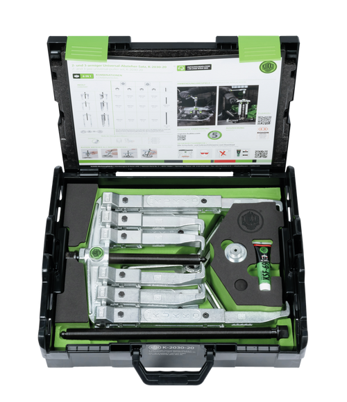 Set of universal 2- and 3-jaw pullers / depth /  (7.5 US t) 5 7/8 / 11 7/8 150/300 mm
