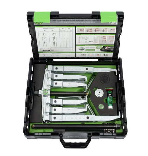 Universal hydraulic 2-jaw and 3-jaw puller set /  (7.5 US t) 5 7/8 / 11 7/8 150/300 mm