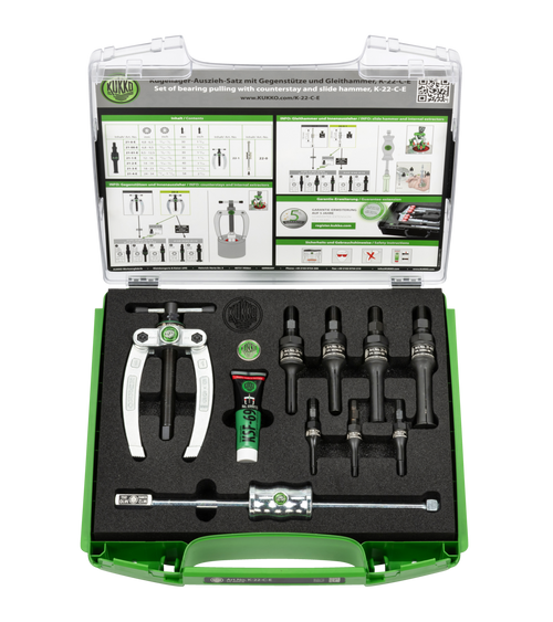 Ball bearing extracting set with counterstay & slide hammer 3/8 up to 1 3/8 4,8 - 34 mm