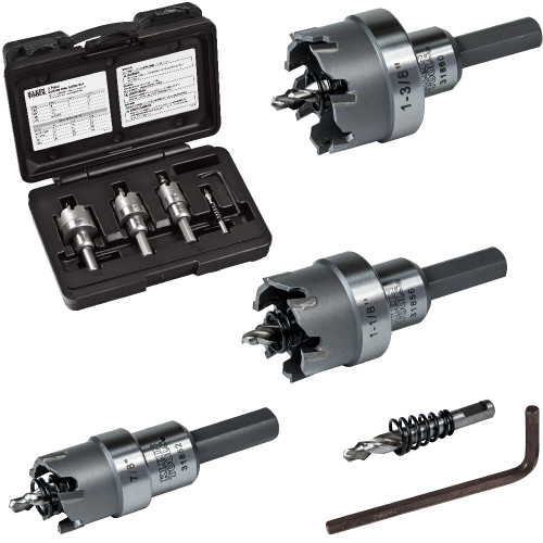 4 PC CARBIDE HOLE CUTTER SET
