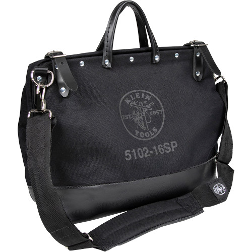 SAC 16"BLK CNVS WTH SHLDR STRP