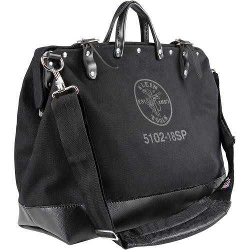 SAC 18"BLK CNVS WTH SHLDR STRP