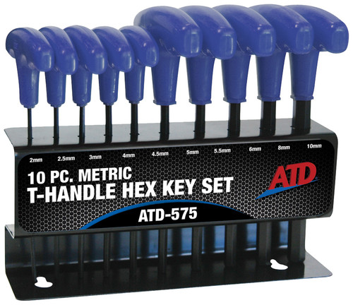PG159 - 10PC METRIC T-HANDLE HEX KEY SET