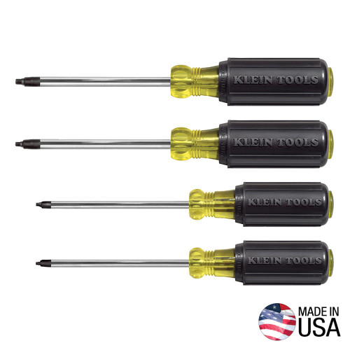 4 PC SQUARE-RECESS SCREWDRIVER