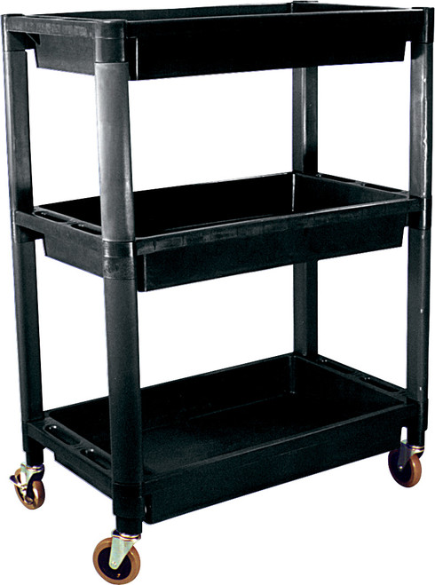 PG214 - 3-TRAY HEAVY DUTY PLASTIC UTILITY CART