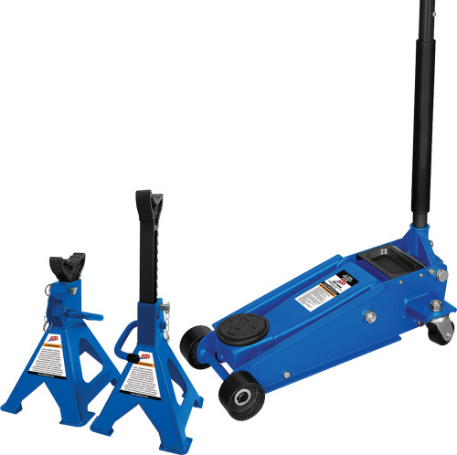 PG220 - 3-TON FLOOR JACK WITH 3-TON JACK STANDS