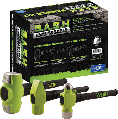 PG206 - 3-PC B.A.S.H® MECHANICS HAMMER KIT, SLEDGE, BALL PEIN, CROSS PEIN