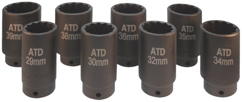 8PC 12-POINT FWD AXLE NUT SOCK