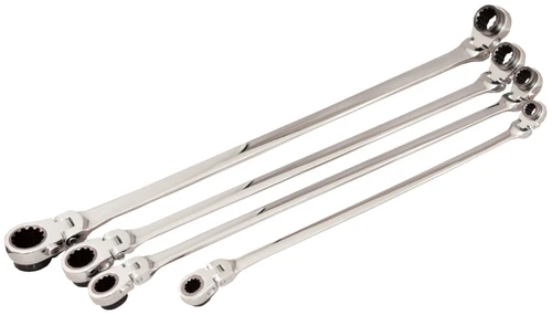 PG169 - 4 PC XL DBL BOX REV. FLEX RATCH. SAE WR SET, 6/16"
