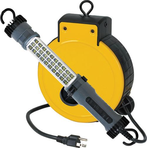PG395 - LUMIÈRE DE TRAVAIL À DEL SMD 30 LUMENS SUR UNE BOBINE EN ACIER, CORDON STJ 13/2 DE 30 PI, 5W, 0,07A