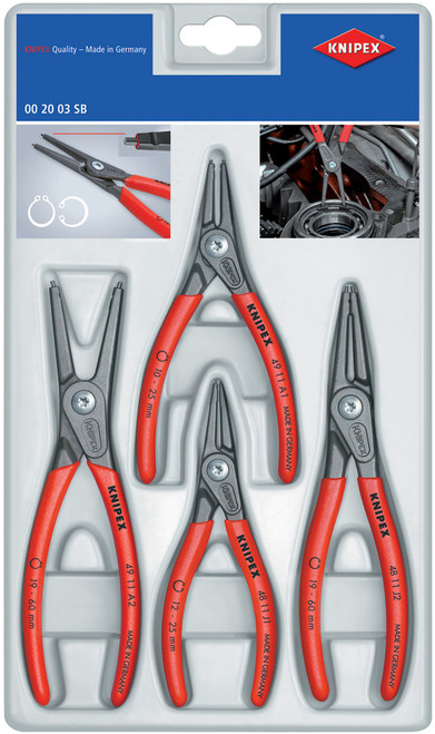 PG186 - 4-PC PRECISION CIRCLIP “SNAP-RING” PLIERS SET