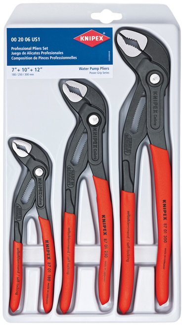 PG188 - KNI002006US1 ((SP) 3PC COBRA PLIERS SET