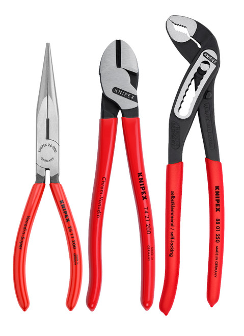 3 Pc Universal Pliers Set w/ Cobra® High-Tech Water Pump Pliers