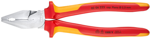 High Leverage Combination Pliers-1,000V Insulated - 02 06 225