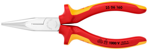 Pinces à nez long avec cutter-1,000V isolé - 25 06 160