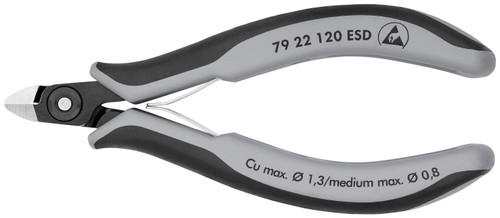 Precision Electronics Diagonal Cutters-ESD-Comfort Grip - 79 22 120 ESD