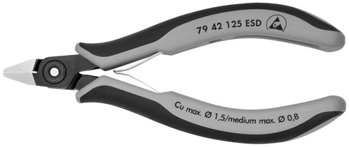 Precision Electronics Diagonal Cutters-ESD-Comfort Grip - 79 42 125 ESD