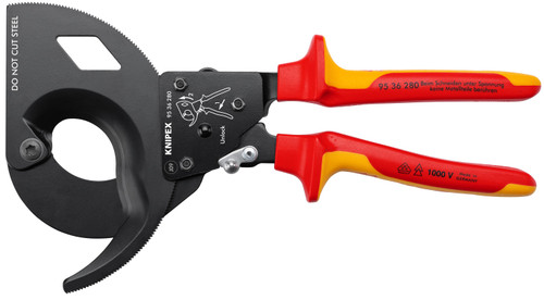 Cable Cutters-Ratcheting Type-1,000V Insulated - 95 36 280 SBA