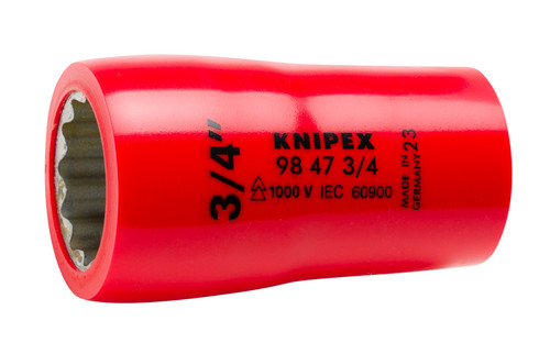 Hex Socket, 1/2"-1,000V Insulated 3/4"