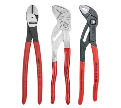 3 Pc 10" Pliers Set (87 01 250, 86 03 250, 74 01 250)