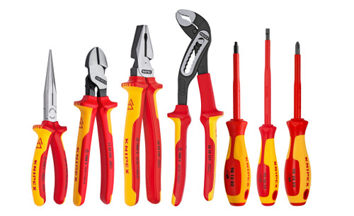 7 Pc Pliers/Screwdriver Tool Set, 1000V, Nylon Pouch - 9K 98 98 25 US
