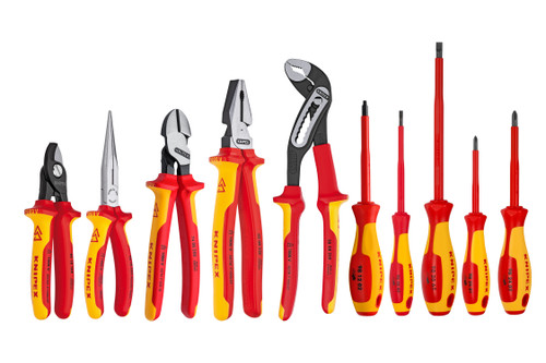 10 Pc Pliers / Tournevis Ensemble d’outils, 1000V, Cas dur - 9K 98 98 30 US