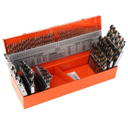 KnKut 115 Pièces Jobber Longueur Foret Bit Ensemble Nombres, Lettres, Fractions