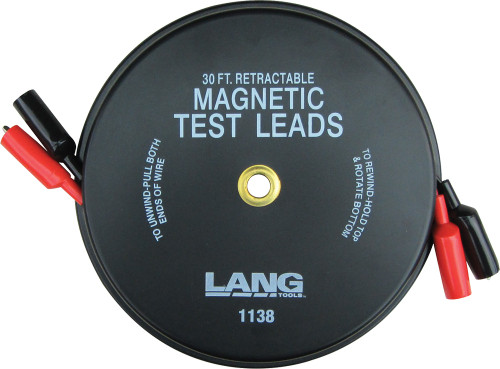 PG63 - MAGNETIC RETRACTABLE TEST LEADS - 2 LEADS X 30 FT.