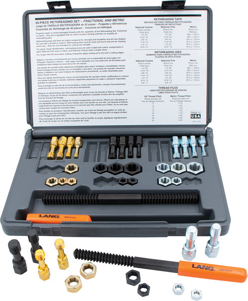 40 Pc. Thread Restorer Set - Tap & Die