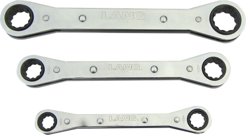3 Pc. 12 Pt. Metric Flat Wrench Set - Vinyl Pouch
