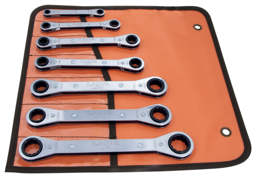 7 Pc. Ensemble de clé plate métrique - Pochette de rouleau