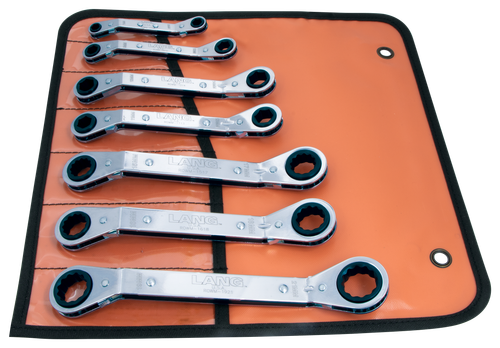 7 Pc. Ensemble de clé offset métrique - Pochette de rouleau