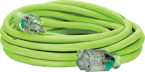 Flexzilla® Pro Extension Cord, 12/3 AWG SJTW, 25', Outdoor, Lighted Plug