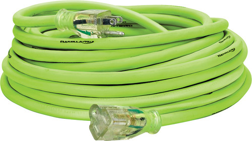 PG273  -  50 FT. FLEXZILLA PRO EXTENSION CORD, 12/3 SJTW, LIGHTED PLUG, INDOOR/OUTDOOR, ZILLAGREEN, 1875W, 15A