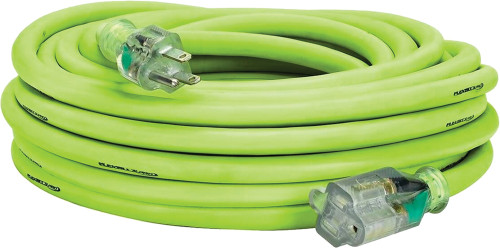 PG276 - RALLONGE FLEXZILLA PRO DE 50 PI, 10/3 SJTW, ÉCLAIRÉE BOUCHON, INTÉRIEUR/EXTÉRIEUR, ZILLAGREEN, 1875W, 15A